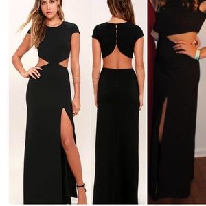 Black Cutout Formal Dress